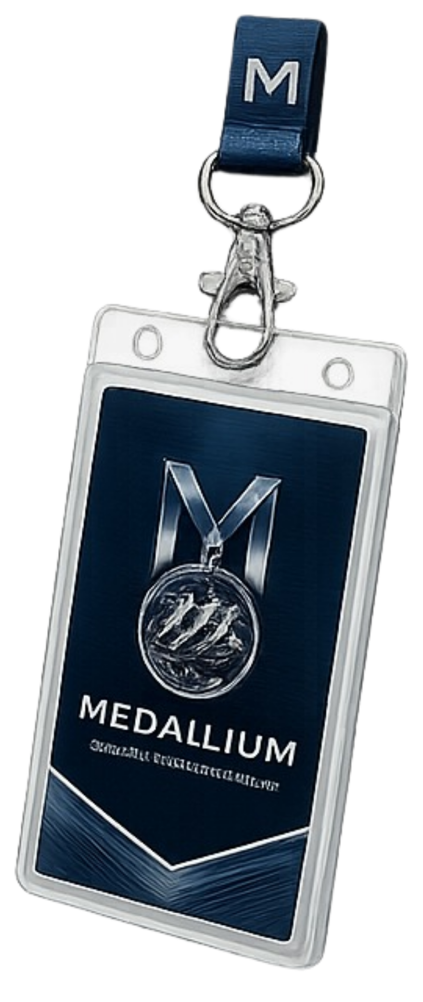 Portagafete personalizado Medallium vista angular